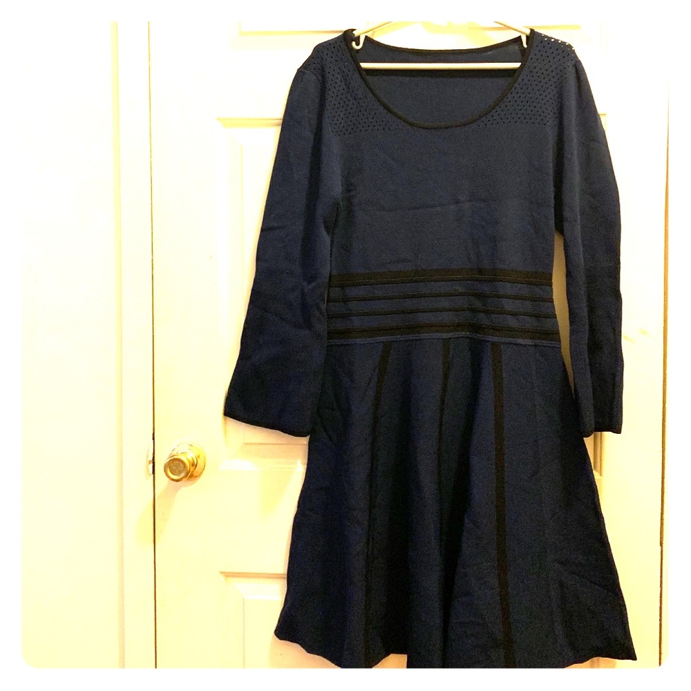 Blue & black dress